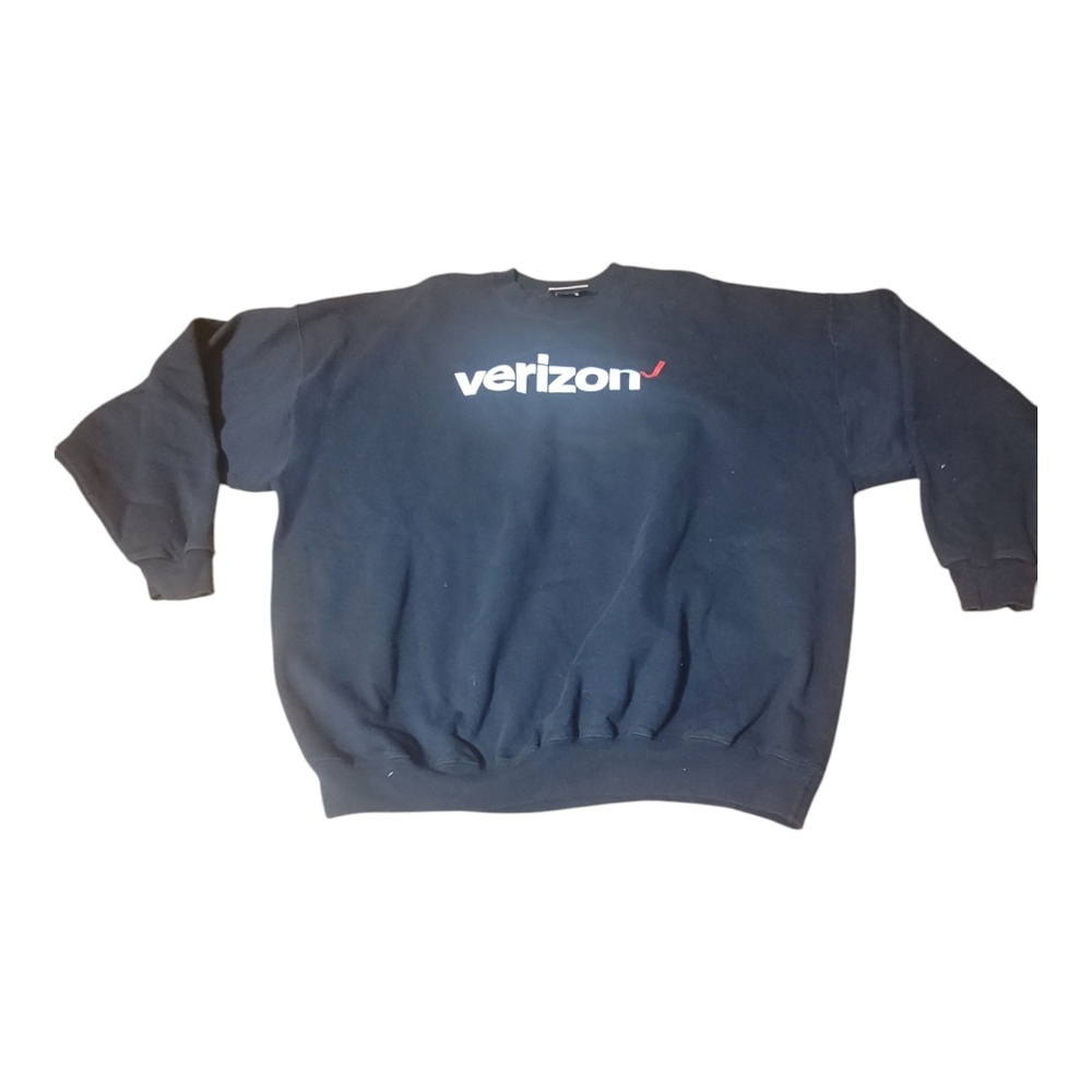 Verizon Crewneck Sweatshirt Size 2XL Black Hanes B11